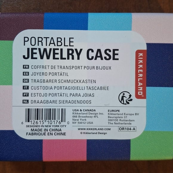 Assorted Checkered Portable Jewelry Case By Kikkerland- 3 Designs Available - Picture 11 of 12